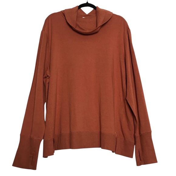 Amazon Essentials Orange Turtleneck Pullover Sweatshirt Women Sz XXL Athleisure - Picture 3 of 8